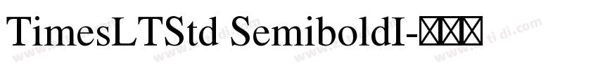 TimesLTStd SemiboldI字体转换